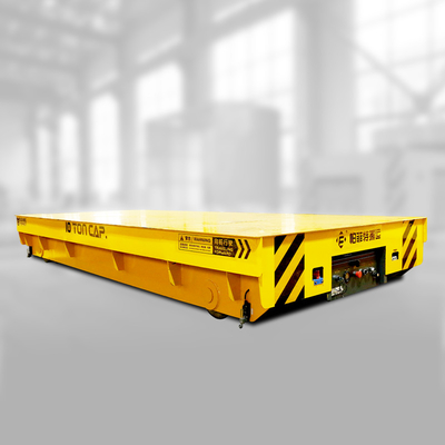 80ton Heavy Load Yellow Battery Powered Cart Bay To Bay Warehouse Automation